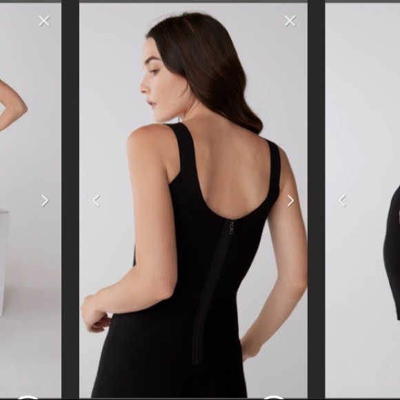 BCBG Black Bodycon Dress with Zipper Back - Picture 3 of 8